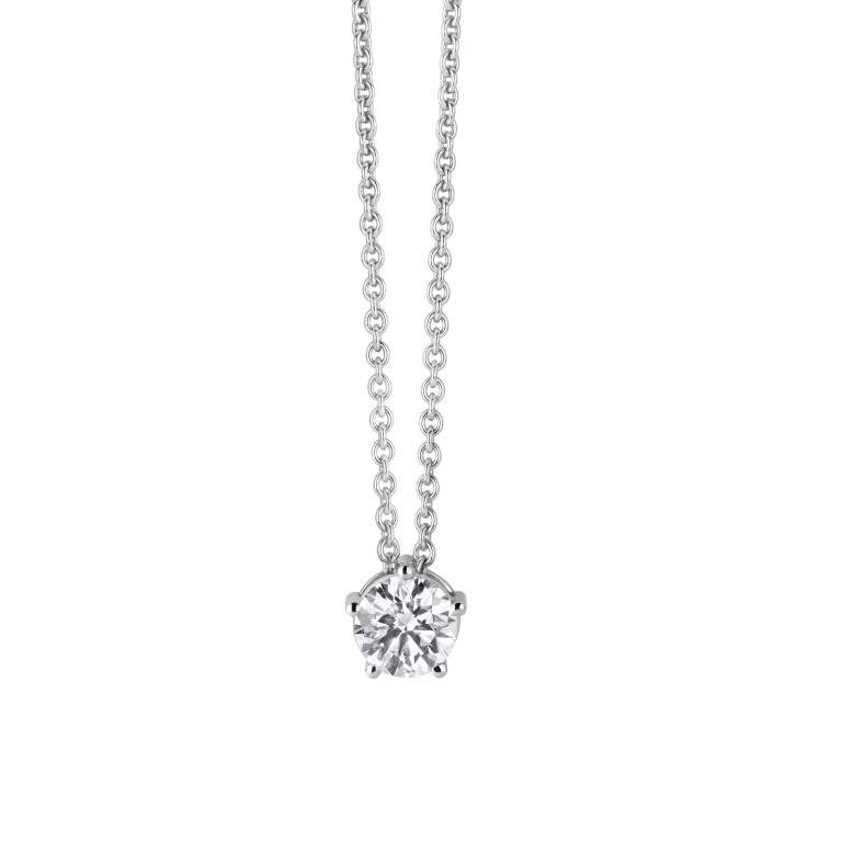 witgoud collier met hanger solitair met diamant SC Highlights Diamonds - #2 witgoud collier met hanger solitair met diamant SC Highlights Diamonds - #2