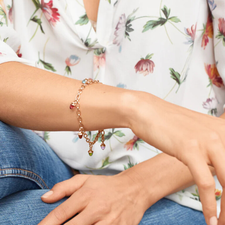 Tamara Comolli Mikado Wild Berry armband roodgoud met Diversen - B-MC-Ch-WB-rg - #3 Tamara Comolli Mikado Wild Berry armband roodgoud met Diversen - B-MC-Ch-WB-rg - #3