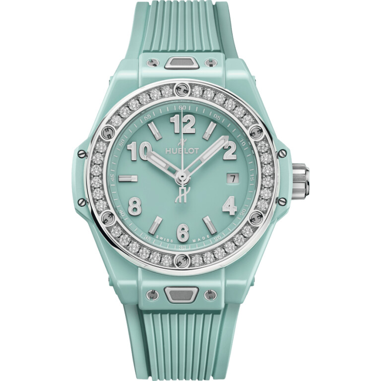 Hublot Big Bang One Click Mint Green Ceramic Diamonds 33mm - 485.GS.5271.RX.1204 - #1 Hublot Big Bang One Click Mint Green Ceramic Diamonds 33mm - 485.GS.5271.RX.1204 - #1