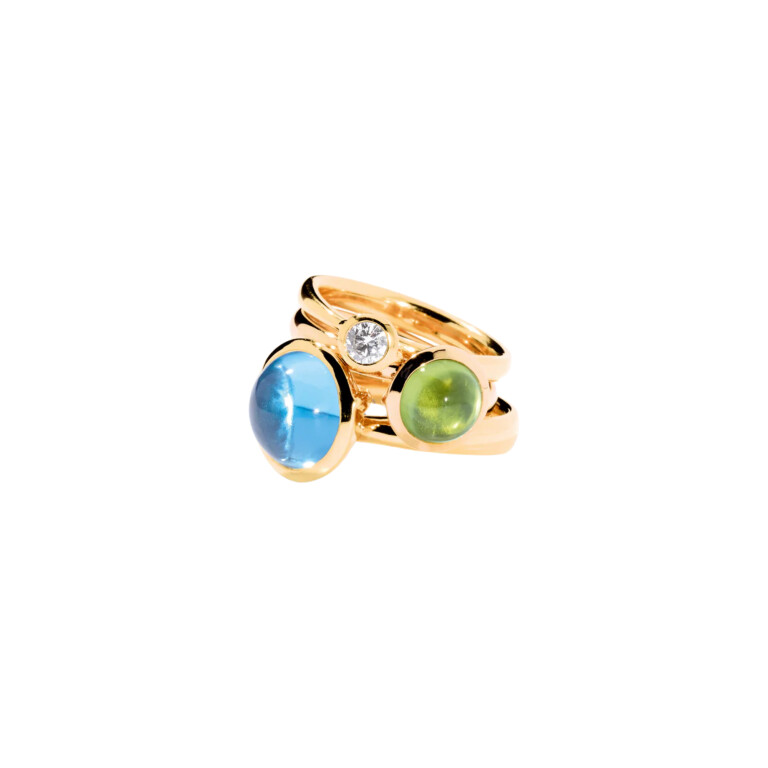 Tamara Comolli Bouton ring geelgoud met Peridoot - R-BOU-s-Per-yg - #5 Tamara Comolli Bouton ring geelgoud met Peridoot - R-BOU-s-Per-yg - #5