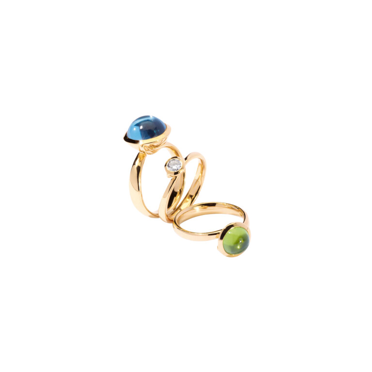 Tamara Comolli Bouton ring geelgoud met Peridoot - R-BOU-s-Per-yg - #7 Tamara Comolli Bouton ring geelgoud met Peridoot - R-BOU-s-Per-yg - #7