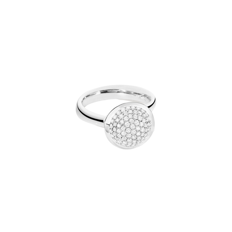 Tamara Comolli Bouton ring witgoud met diamant - R-BOU-l-p-wg - #2 Tamara Comolli Bouton ring witgoud met diamant - R-BOU-l-p-wg - #2