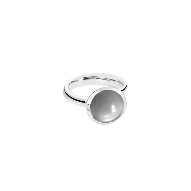 Tamara Comolli Bouton ring witgoud met Maansteen - R-BOU-l-MoGr-wg - #2 Tamara Comolli Bouton ring witgoud met Maansteen - R-BOU-l-MoGr-wg - #2