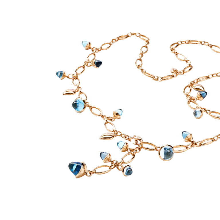 Tamara Comolli Mikado collier roodgoud met Topaas/London topaas - N-M-56-Sky-rg - #2 Tamara Comolli Mikado collier roodgoud met Topaas/London topaas - N-M-56-Sky-rg - #2