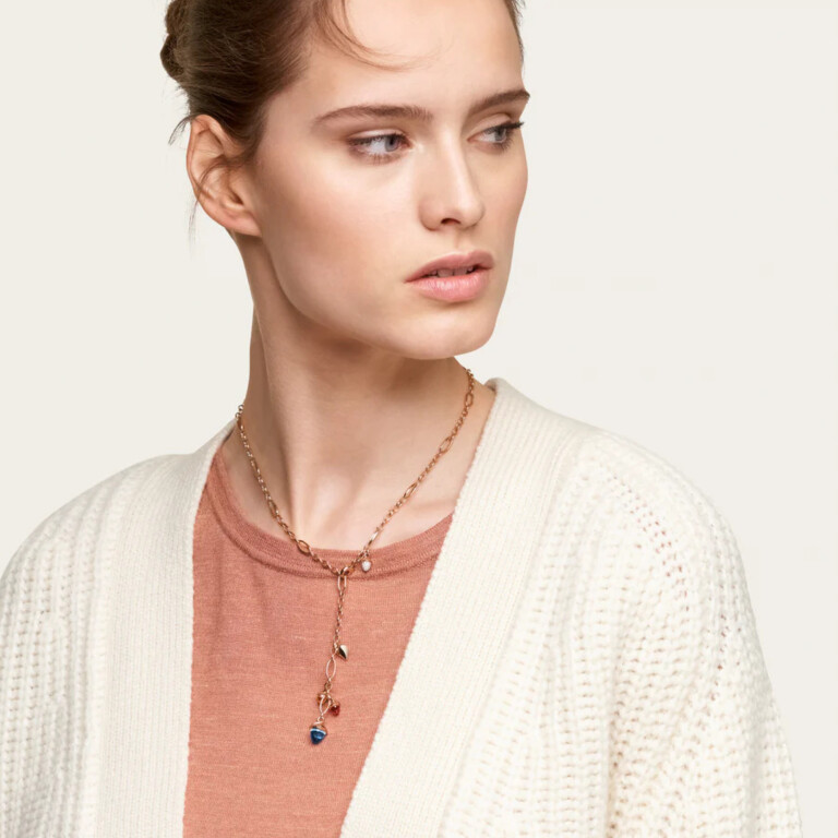 Tamara Comolli Mikado collier roodgoud met diamant - N-M-Del51-Can-p-rg - #5 Tamara Comolli Mikado collier roodgoud met diamant - N-M-Del51-Can-p-rg - #5