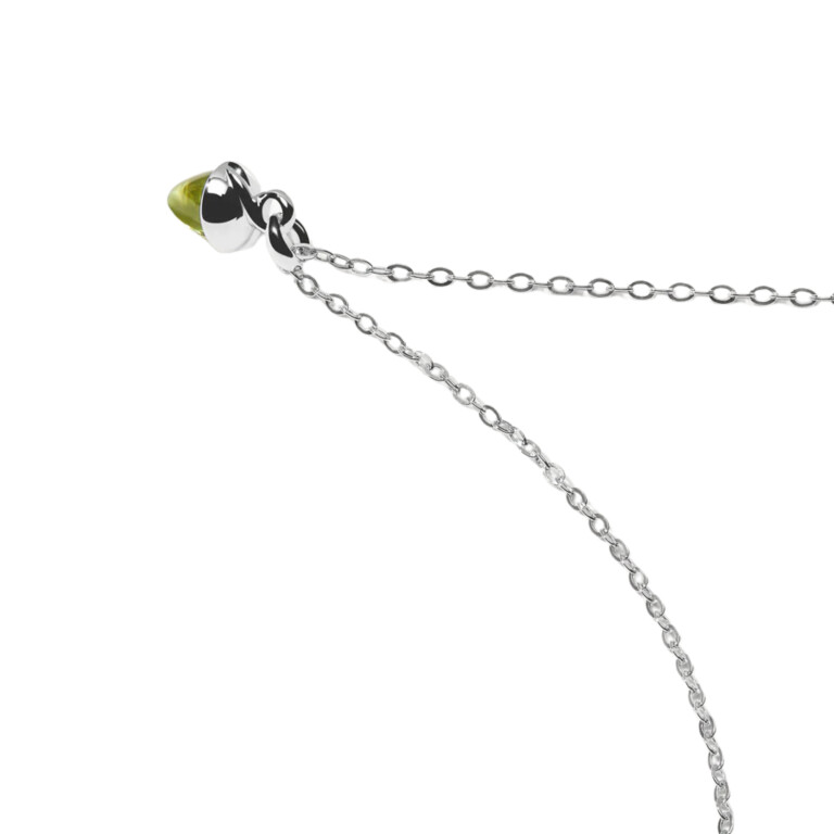 Tamara Comolli Mikado 5mm collier met hanger witgoud met Peridoot - N-MM-Per-wg - #3 Tamara Comolli Mikado 5mm collier met hanger witgoud met Peridoot - N-MM-Per-wg - #3