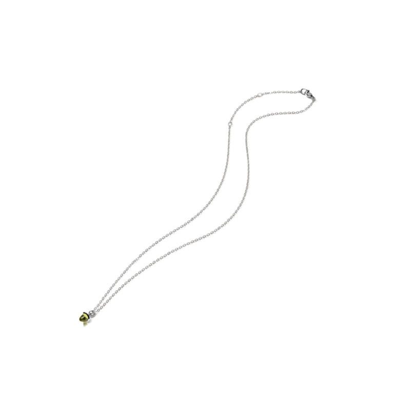 Tamara Comolli Mikado 5mm collier met hanger witgoud met Peridoot - N-MM-Per-wg - #5 Tamara Comolli Mikado 5mm collier met hanger witgoud met Peridoot - N-MM-Per-wg - #5