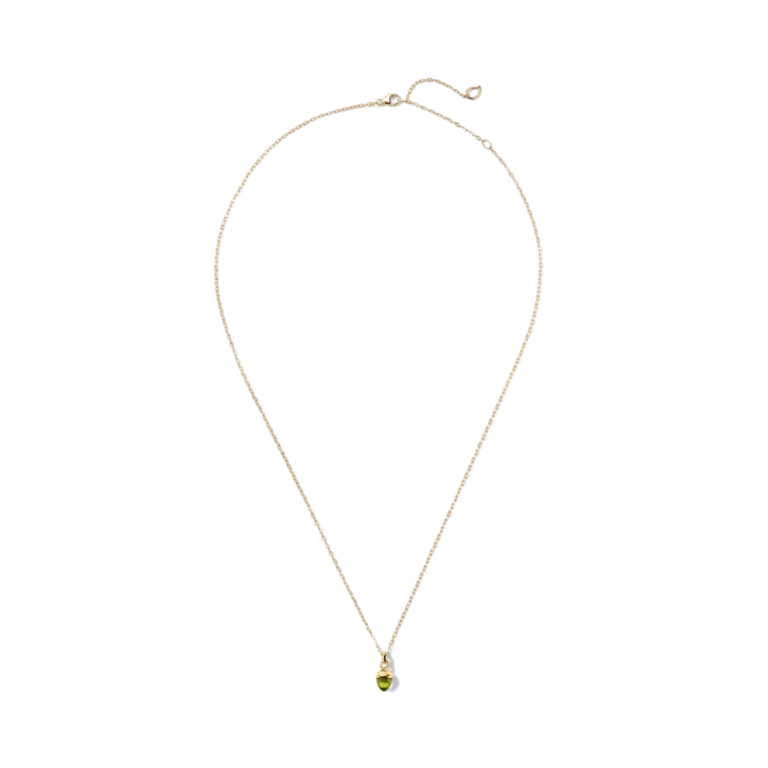 Tamara Comolli Mikado 5mm collier met hanger geelgoud met Peridoot - N-MM-Per-yg - #2 Tamara Comolli Mikado 5mm collier met hanger geelgoud met Peridoot - N-MM-Per-yg - #2