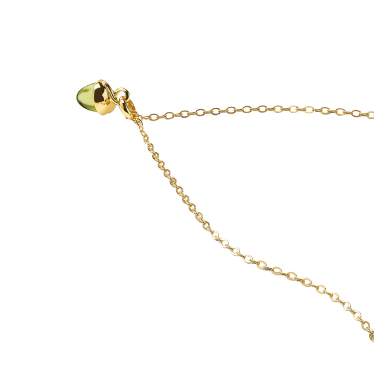 Tamara Comolli Mikado 5mm collier met hanger geelgoud met Peridoot - N-MM-Per-yg - #3 Tamara Comolli Mikado 5mm collier met hanger geelgoud met Peridoot - N-MM-Per-yg - #3