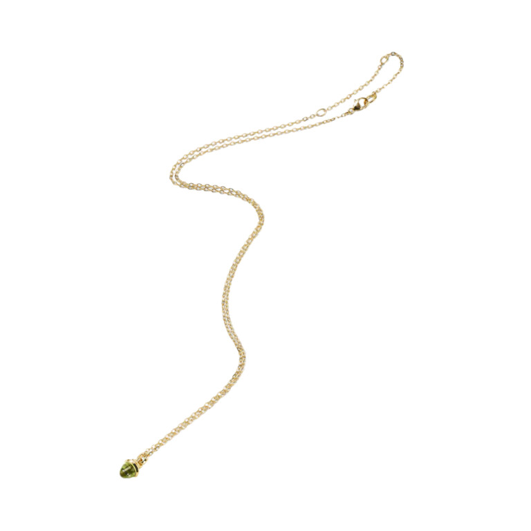 Tamara Comolli Mikado 5mm collier met hanger geelgoud met Peridoot - N-MM-Per-yg - #5 Tamara Comolli Mikado 5mm collier met hanger geelgoud met Peridoot - N-MM-Per-yg - #5