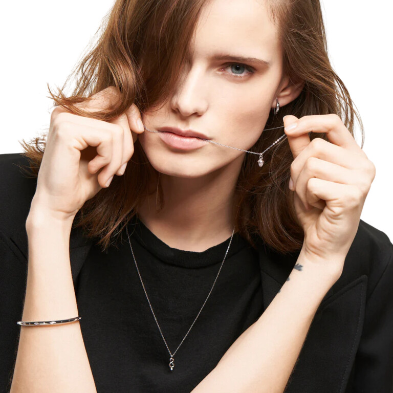 Tamara Comolli Mikado collier met hanger witgoud met diamant - N-MM-p-wg - #5 Tamara Comolli Mikado collier met hanger witgoud met diamant - N-MM-p-wg - #5