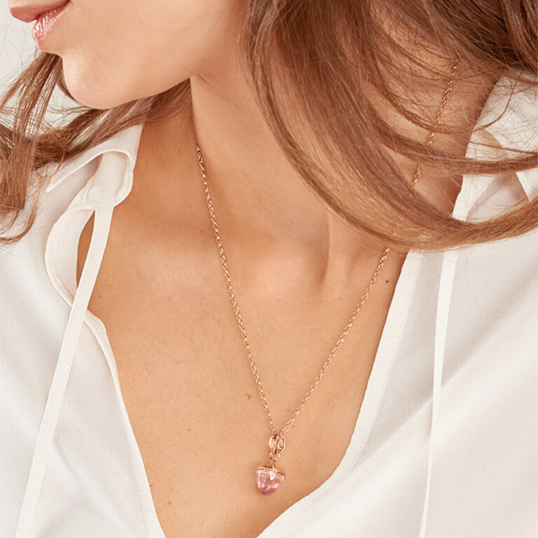 Tamara Comolli Mikado Bouquet hanger roodgoud met Chalcedon - P-MB-ChPi-rg - #2 Tamara Comolli Mikado Bouquet hanger roodgoud met Chalcedon - P-MB-ChPi-rg - #2