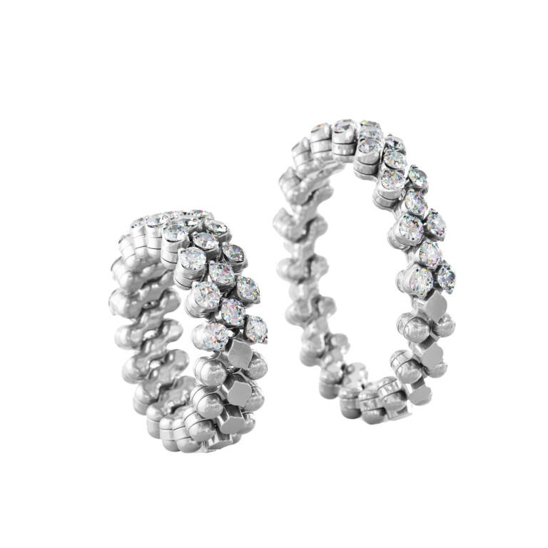 Serafino Consoli Brevetto Classic flexibele ring witgoud met diamant - RMS3H4WGWD - #3 Serafino Consoli Brevetto Classic flexibele ring witgoud met diamant - RMS3H4WGWD - #3