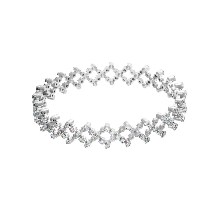 Serafino Consoli Serafino Classic flexibele armband witgoud met diamant - S.RB5FI4WGWD - #4 Serafino Consoli Serafino Classic flexibele armband witgoud met diamant - S.RB5FI4WGWD - #4