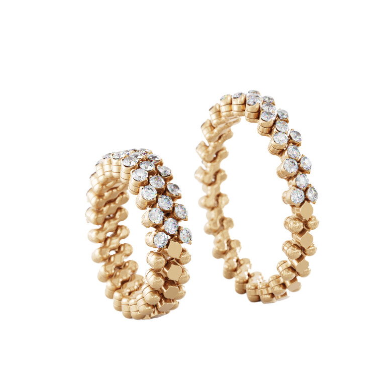 Serafino Consoli Brevetto Classic flexibele ring roodgoud met diamant - RMS3H2RGWD - #3 Serafino Consoli Brevetto Classic flexibele ring roodgoud met diamant - RMS3H2RGWD - #3