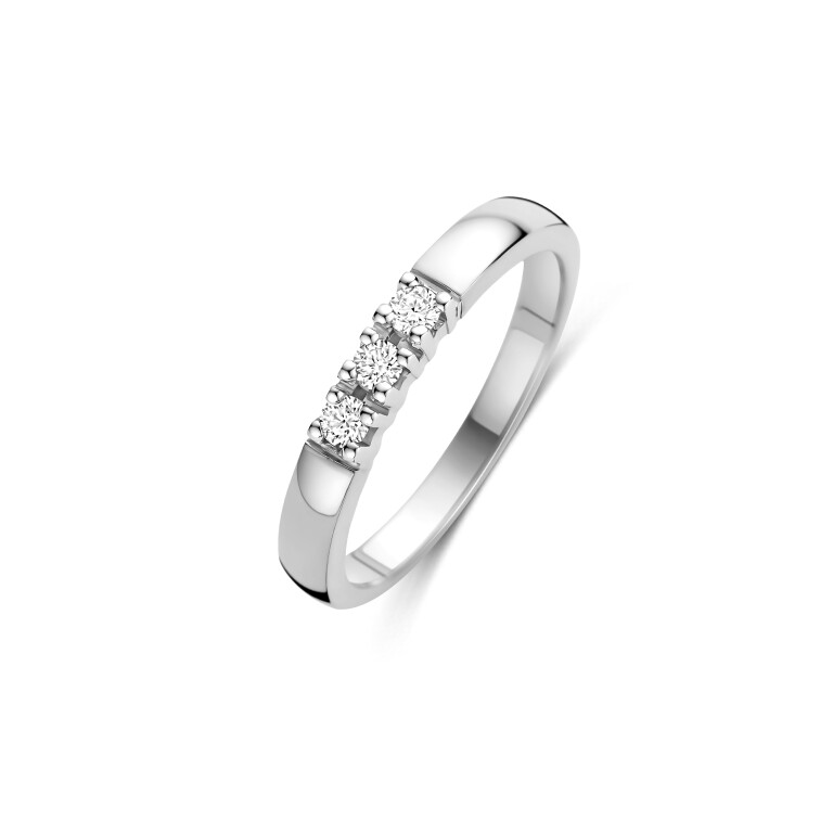 witgoud alliance ring met diamant Schaap en Citroen Diamonds - #2 witgoud alliance ring met diamant Schaap en Citroen Diamonds - #2