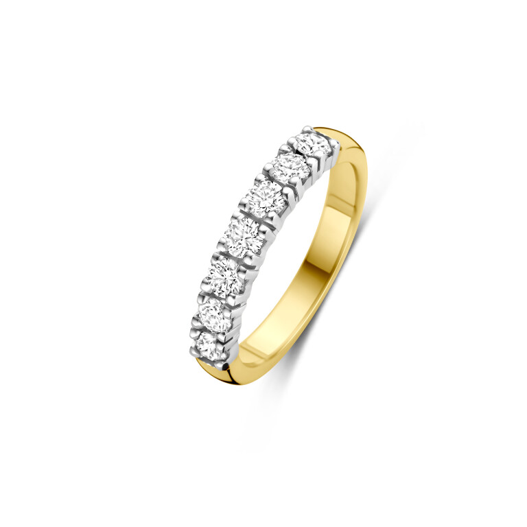 geel/wit goud alliance ring met diamant Schaap en Citroen Diamonds - #2 geel/wit goud alliance ring met diamant Schaap en Citroen Diamonds - #2