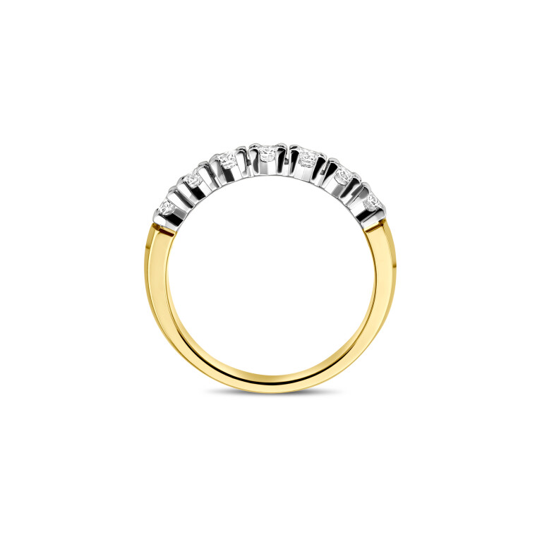 geel/wit goud alliance ring met diamant Schaap en Citroen Diamonds - #3 geel/wit goud alliance ring met diamant Schaap en Citroen Diamonds - #3