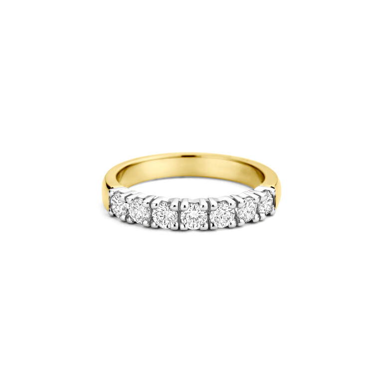 geel/wit goud alliance ring met diamant Schaap en Citroen Diamonds - #4 geel/wit goud alliance ring met diamant Schaap en Citroen Diamonds - #4