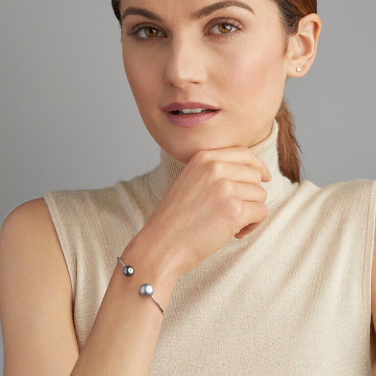 Yana Nesper Open Mind parel armband witgoud met Parel - OM11 - #2 Yana Nesper Open Mind parel armband witgoud met Parel - OM11 - #2