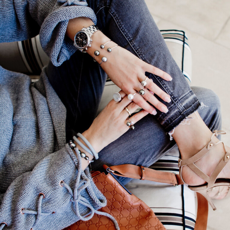 Yana Nesper Open Mind parel armband witgoud met Parel - OM11 - #4 Yana Nesper Open Mind parel armband witgoud met Parel - OM11 - #4