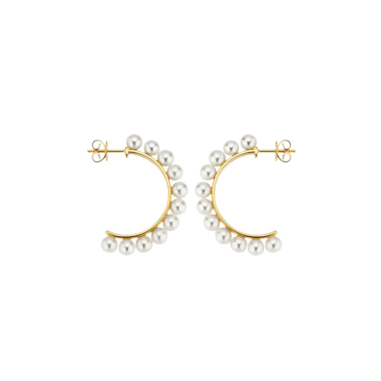 Yana Nesper New Basics parel oorhangers geelgoud - NB16 - #2 Yana Nesper New Basics parel oorhangers geelgoud - NB16 - #2