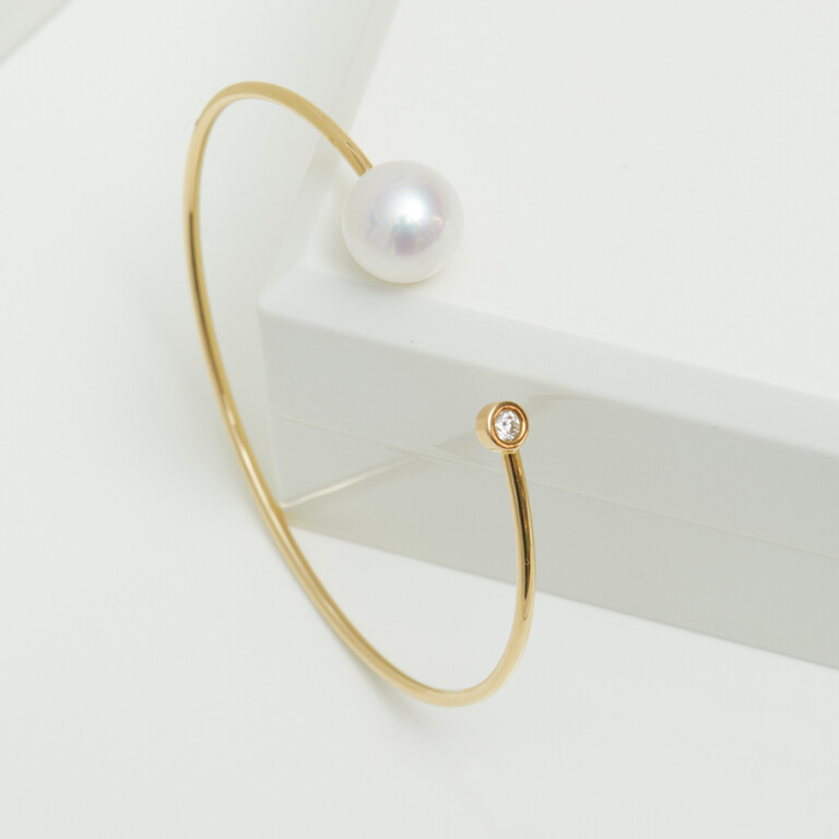 Yana Nesper Open Mind parel armband geelgoud met diamant - OM14 - #3 Yana Nesper Open Mind parel armband geelgoud met diamant - OM14 - #3