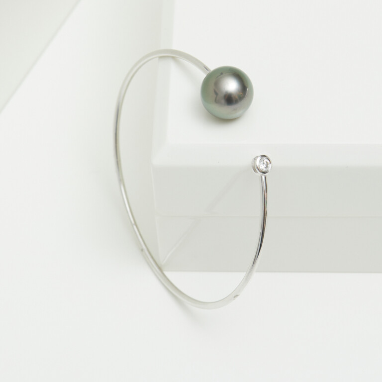 Yana Nesper Open Mind parel armband witgoud met diamant - OM15 - #3 Yana Nesper Open Mind parel armband witgoud met diamant - OM15 - #3