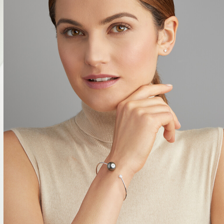 Yana Nesper Open Mind parel armband witgoud met diamant - OM15 - #4 Yana Nesper Open Mind parel armband witgoud met diamant - OM15 - #4