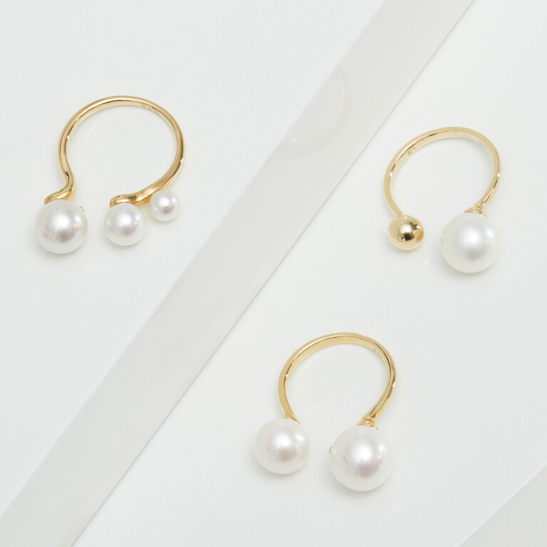 Yana Nesper Open Mind parel ring geelgoud - OM4 - #3 Yana Nesper Open Mind parel ring geelgoud - OM4 - #3