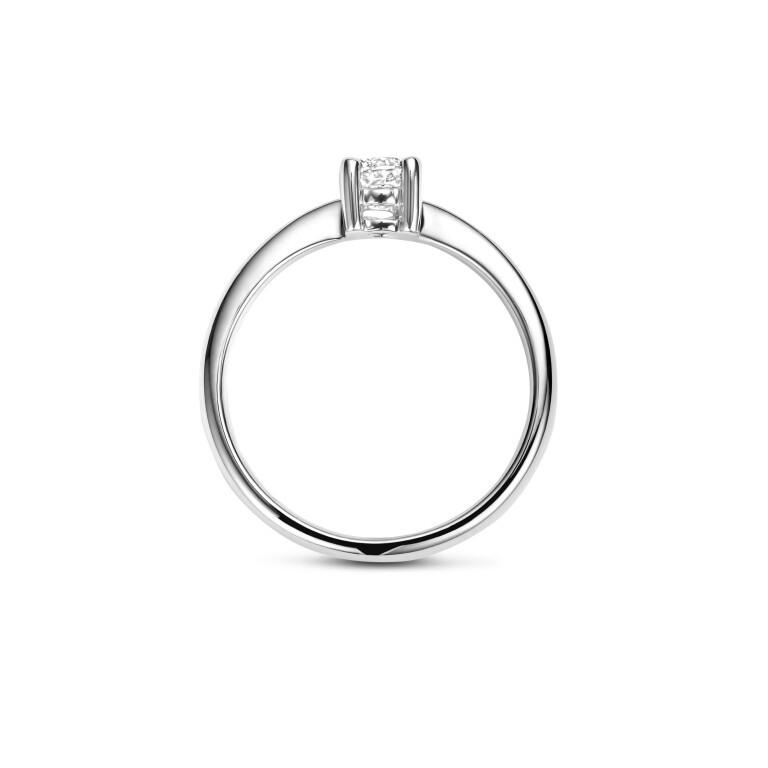 geel/wit goud solitair ring met diamant Schaap en Citroen Diamonds - #4 geel/wit goud solitair ring met diamant Schaap en Citroen Diamonds - #4