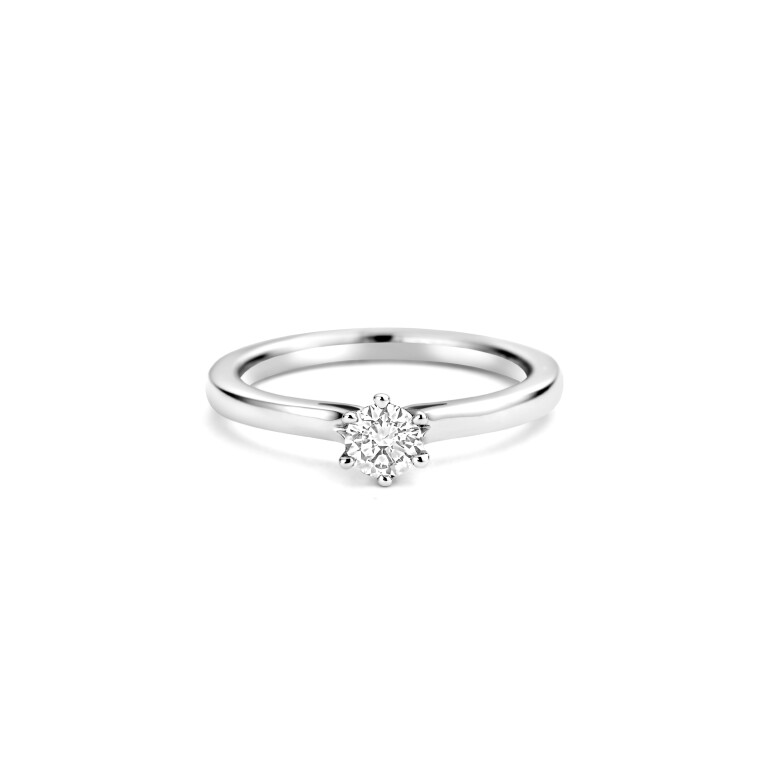 witgoud solitair ring met diamant Schaap en Citroen Diamonds - #5 witgoud solitair ring met diamant Schaap en Citroen Diamonds - #5