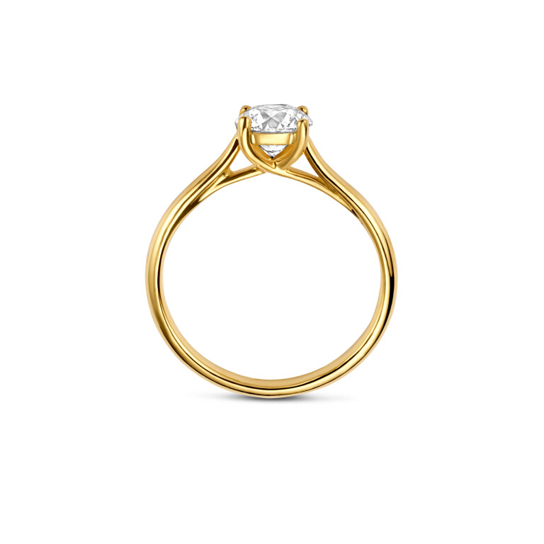 geelgoud solitair ring met diamant SC Highlights Diamonds - #4 geelgoud solitair ring met diamant SC Highlights Diamonds - #4