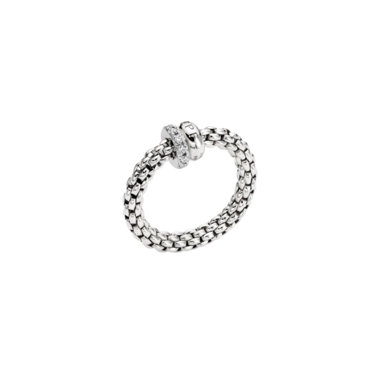 Fope Solo flexibele ring witgoud met diamant - 62408AX_PB_B_BBX_00S - #1 Fope Solo flexibele ring witgoud met diamant - 62408AX_PB_B_BBX_00S - #1