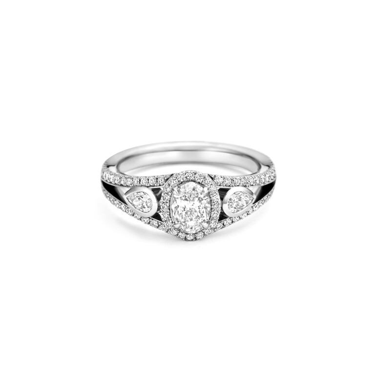 witgoud entourage ring met diamant SC Highlights Diamonds - #5 witgoud entourage ring met diamant SC Highlights Diamonds - #5