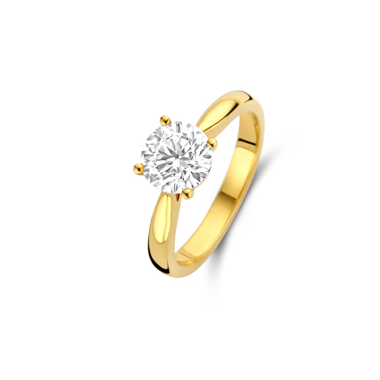 geelgoud solitair ring met diamant SC Highlights Diamonds - #2 geelgoud solitair ring met diamant SC Highlights Diamonds - #2