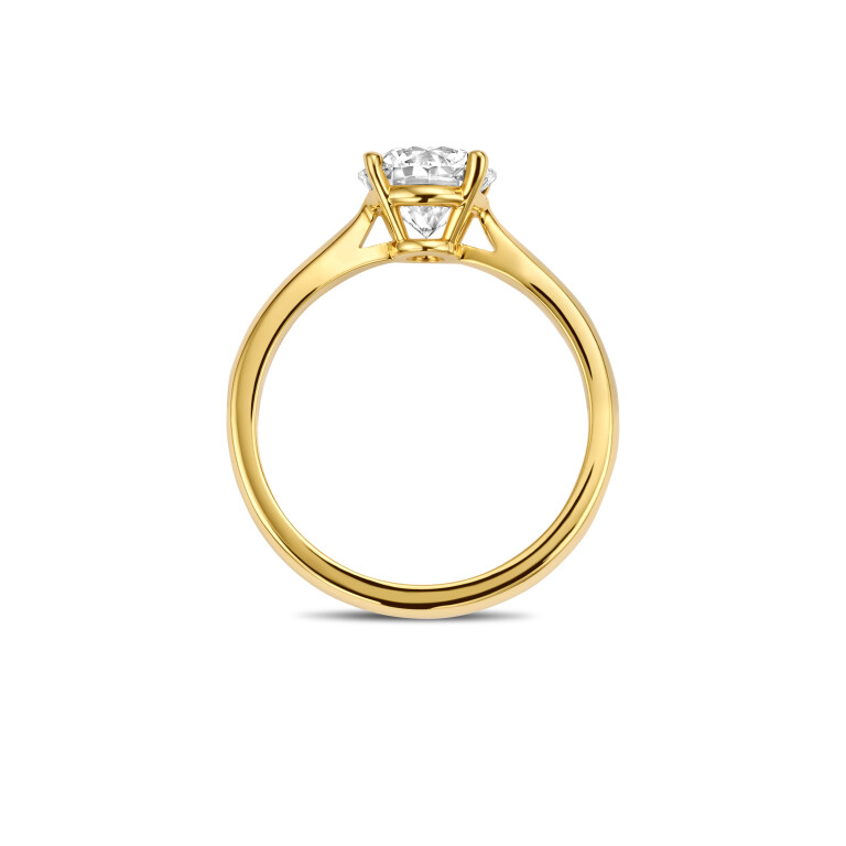 geelgoud solitair ring met diamant SC Highlights Diamonds - #4 geelgoud solitair ring met diamant SC Highlights Diamonds - #4