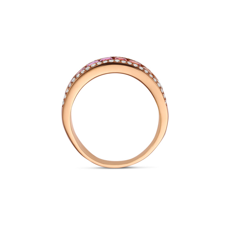 roodgoud rail ring met diamant Schaap en Citroen Colours Rainbow - #4 roodgoud rail ring met diamant Schaap en Citroen Colours Rainbow - #4