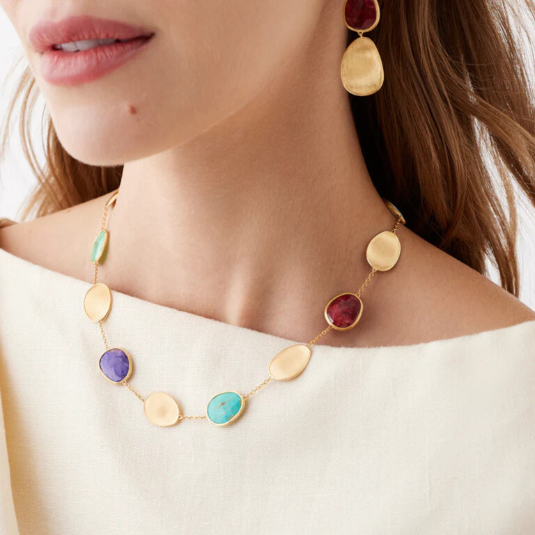 Marco Bicego Lunaria Color collier geelgoud - CB2099-MIX2 - #2 Marco Bicego Lunaria Color collier geelgoud - CB2099-MIX2 - #2