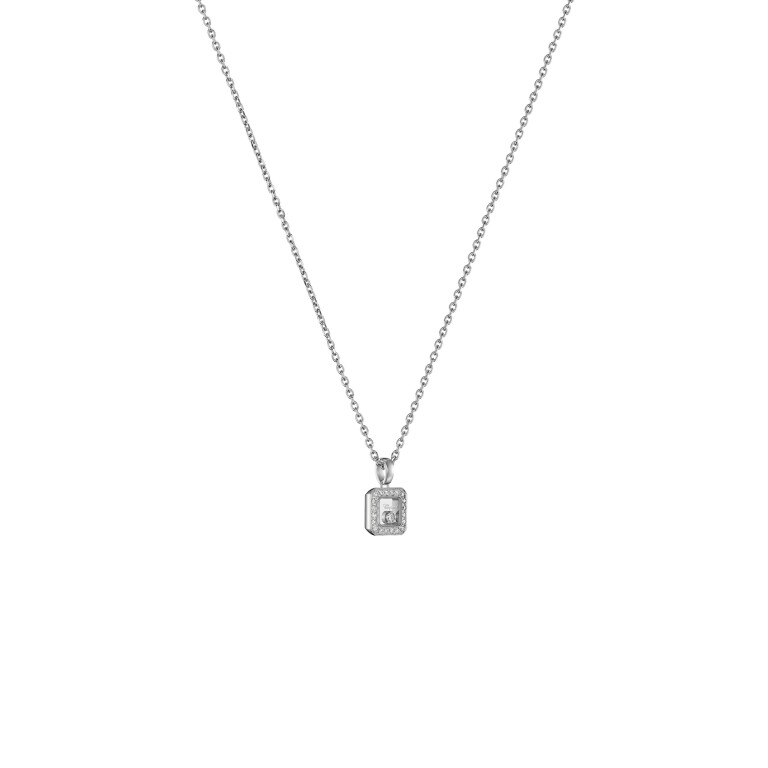 Chopard Happy Diamonds Icons Square collier met hanger witgoud met diamant - 79A114-1201 - #2 Chopard Happy Diamonds Icons Square collier met hanger witgoud met diamant - 79A114-1201 - #2