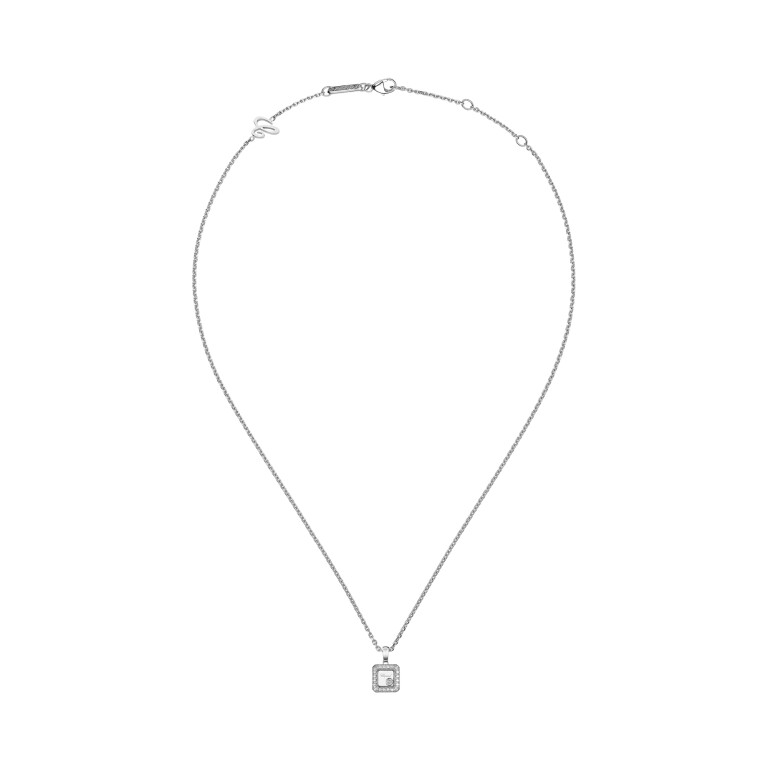 Chopard Happy Diamonds Icons Square collier met hanger witgoud met diamant - 79A114-1201 - #4 Chopard Happy Diamonds Icons Square collier met hanger witgoud met diamant - 79A114-1201 - #4