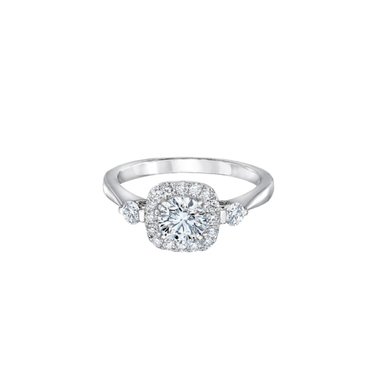 Royal Asscher Aida entourage ring witgoud met diamant - R.74.3371.RAB.WG.17 HRD - #2 Royal Asscher Aida entourage ring witgoud met diamant - R.74.3371.RAB.WG.17 HRD - #2