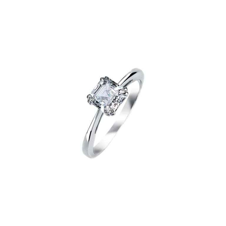 Royal Asscher Faustina solitair ring witgoud met diamant - R.112.RAC-145 HRD - #2 Royal Asscher Faustina solitair ring witgoud met diamant - R.112.RAC-145 HRD - #2