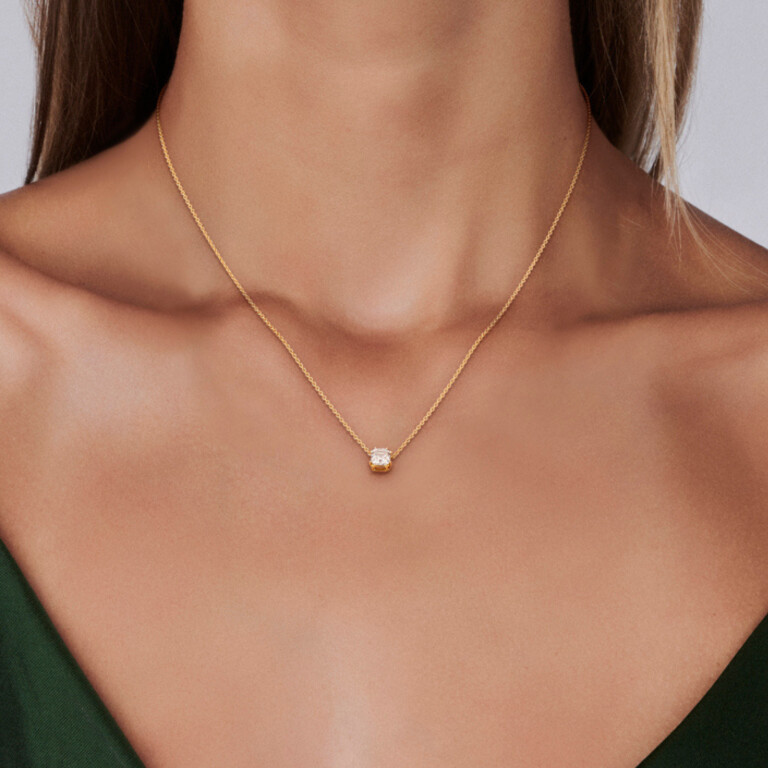 Royal Asscher Contemporary collier met hanger geelgoud met diamant - P.250.RAC.YG.1 HRD - #2 Royal Asscher Contemporary collier met hanger geelgoud met diamant - P.250.RAC.YG.1 HRD - #2
