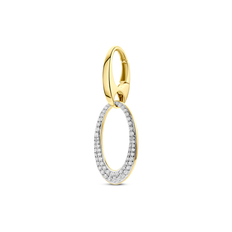 geel/wit goud hanger met diamant Schaap en Citroen Diamonds - #4 geel/wit goud hanger met diamant Schaap en Citroen Diamonds - #4