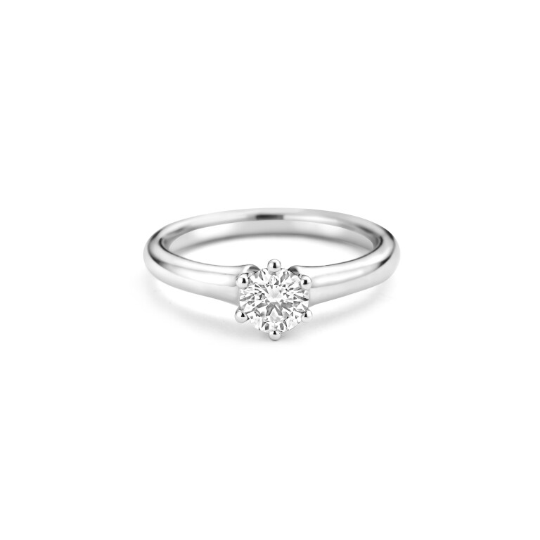 witgoud solitair ring met diamant SC Highlights Diamonds - #5 witgoud solitair ring met diamant SC Highlights Diamonds - #5