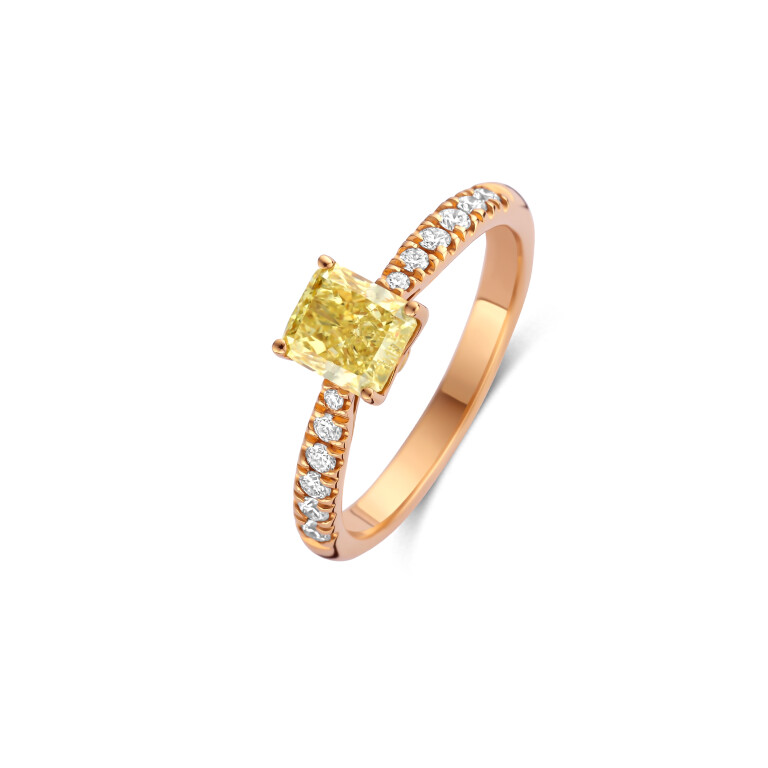 roodgoud solitair ring met diamant SC Highlights Diamonds - #5 roodgoud solitair ring met diamant SC Highlights Diamonds - #5