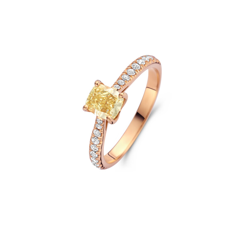 roodgoud solitair ring met diamant SC Highlights Diamonds - #3 roodgoud solitair ring met diamant SC Highlights Diamonds - #3