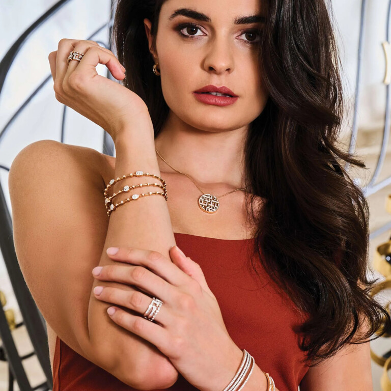 Tirisi Jewelry Venice armband geel/wit goud met diamant - TB2065D(2T) - #5 Tirisi Jewelry Venice armband geel/wit goud met diamant - TB2065D(2T) - #5