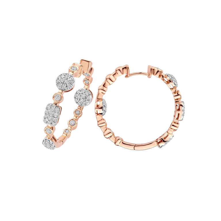 Tirisi Jewelry Venice Exclusive oorhangers roodgoud met diamant - TE9341D(2P) - #2 Tirisi Jewelry Venice Exclusive oorhangers roodgoud met diamant - TE9341D(2P) - #2